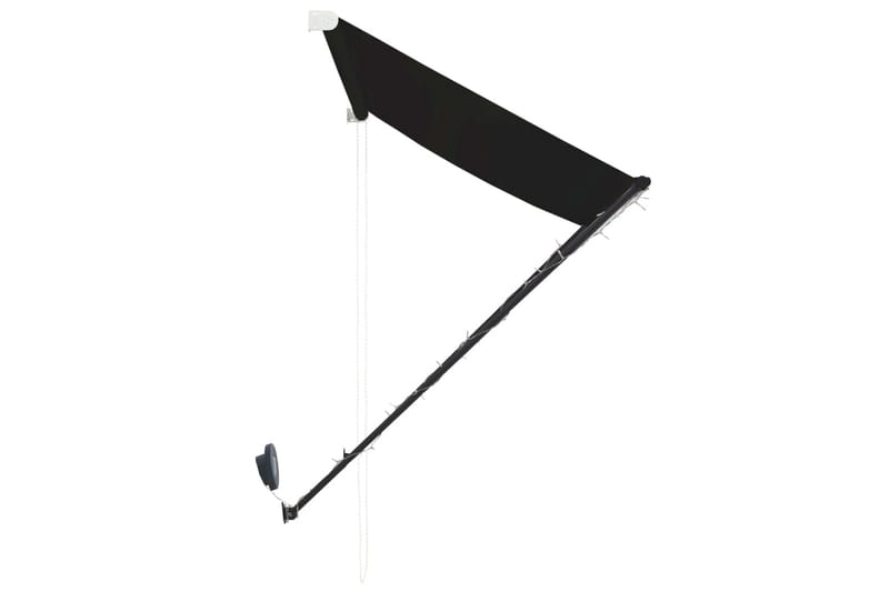 Uttrekkbar markise med LED 300x150 cm antrasitt - Grå - Hagemøbler - Solbeskyttelse - Markiser - Balkongmarkise