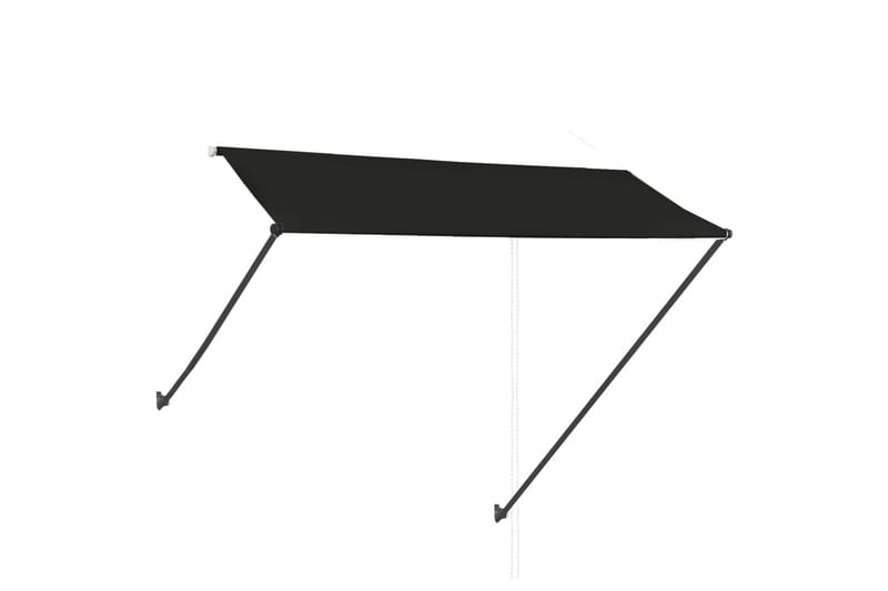 Uttrekkbar markise med LED 300x150 cm antrasitt - Grå - Hagemøbler - Solbeskyttelse - Markiser - Balkongmarkise