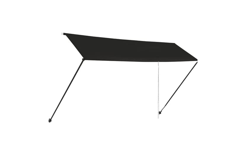 Uttrekkbar markise med LED 400x150 cm antrasitt - Grå - Hagemøbler - Solbeskyttelse - Markiser - Balkongmarkise