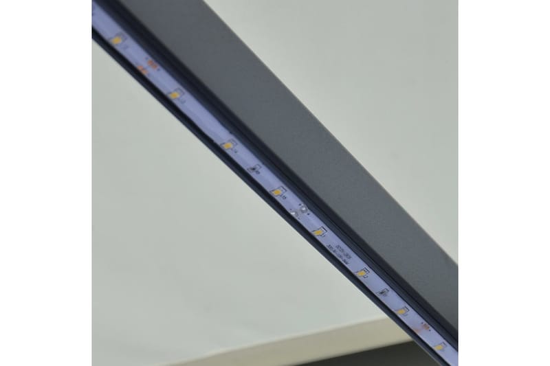 Uttrekkbar markise med vindsensor & LED 300x250 cm kremhvit - Vindusmarkise - Markiser