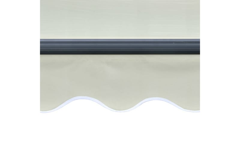Uttrekkbar markise med vindsensor & LED 600x300 cm kremhvit - Vindusmarkise - Markiser