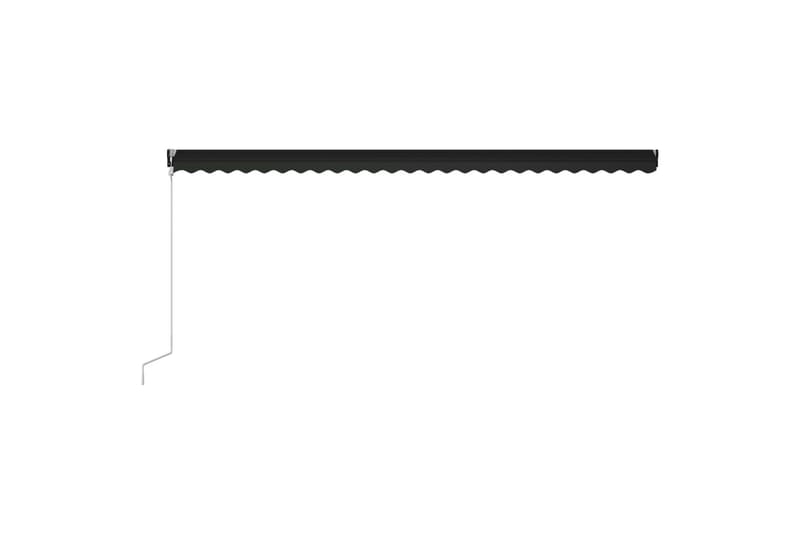 Uttrekkbar markise med vindsensor og LED 600x300cm antrasitt - Terrassemarkise - Markiser - Balkongmarkise