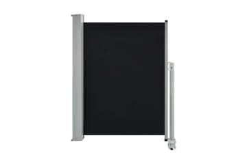 Uttrekkbar sidemarkise 100 x 300 cm svart - Hagemøbler - Solbeskyttelse - Markiser - Balkongmarkise