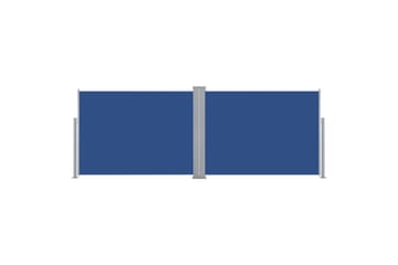 Uttrekkbar sidemarkise 100x1000 cm blå - Hagemøbler - Solbeskyttelse - Markiser - Balkongmarkise
