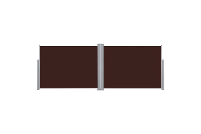 Uttrekkbar sidemarkise 100x1000 cm brun - Balkongmarkise - Markiser - Sidemarkise - Balkongbeskyttelse