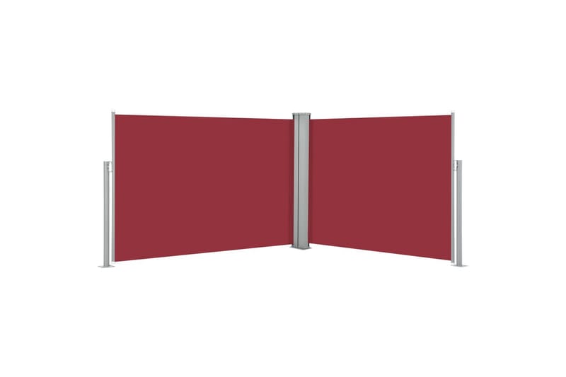 Uttrekkbar sidemarkise 100x1000 cm rød - Hagemøbler - Solbeskyttelse - Markiser - Balkongmarkise