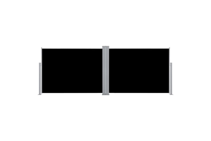 Uttrekkbar sidemarkise 100x1000 cm svart - Balkongmarkise - Markiser - Sidemarkise - Balkongbeskyttelse