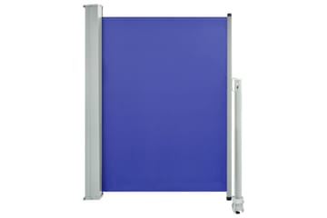 Uttrekkbar sidemarkise 100x300 cm blå - Hagemøbler - Solbeskyttelse - Markiser - Balkongmarkise