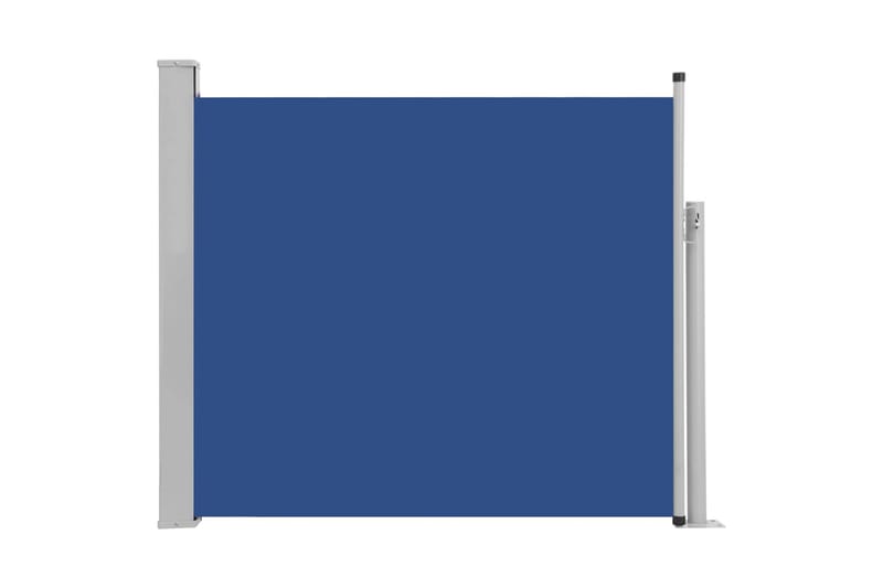 Uttrekkbar sidemarkise 100x300 cm blå - Markiser - Balkongmarkise - Balkongbeskyttelse - Sidemarkise