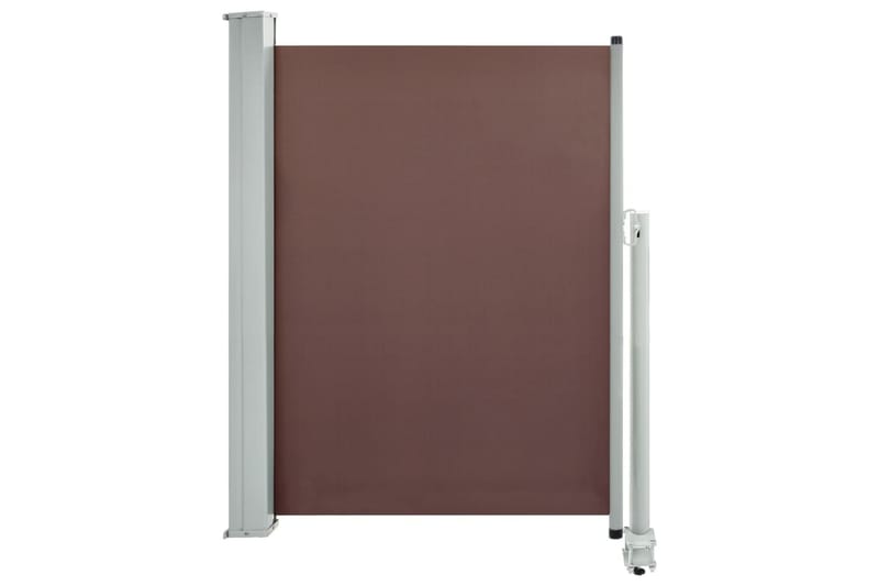 Uttrekkbar sidemarkise 100x300 cm brun - Hagemøbler - Solbeskyttelse - Markiser - Balkongmarkise