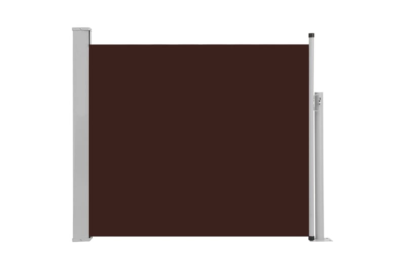 Uttrekkbar sidemarkise 100x300 cm brun - Markiser - Balkongmarkise - Balkongbeskyttelse - Sidemarkise