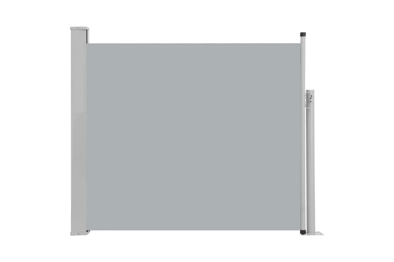 Uttrekkbar sidemarkise 100x300 cm grå - Markiser - Balkongmarkise - Balkongbeskyttelse - Sidemarkise