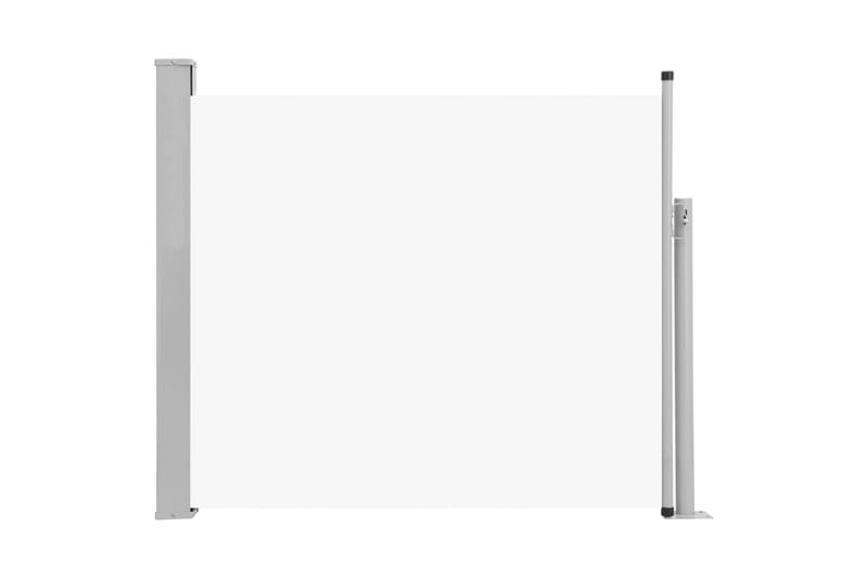 Uttrekkbar sidemarkise 100x300 cm kremhvit - Hagemøbler - Solbeskyttelse - Markiser - Balkongmarkise