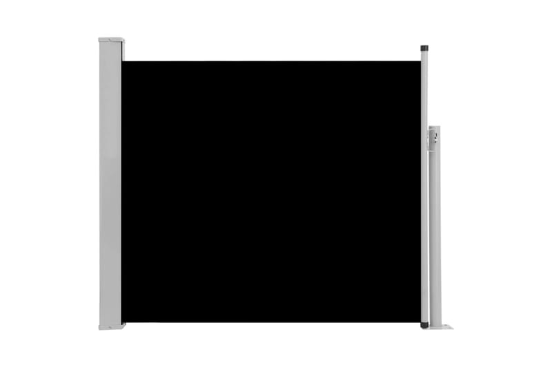 Uttrekkbar sidemarkise 100x300 cm svart - Markiser - Balkongmarkise - Balkongbeskyttelse - Sidemarkise