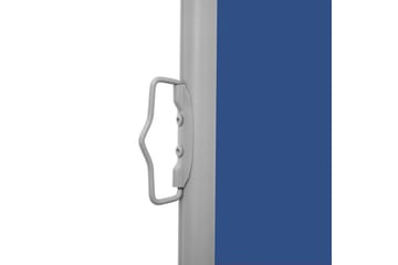 Uttrekkbar sidemarkise 100x500 cm blå - Hagemøbler - Solbeskyttelse - Markiser - Balkongmarkise