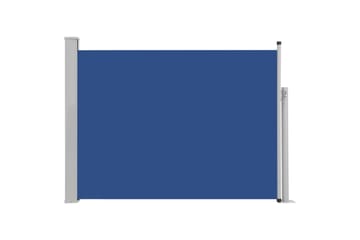 Uttrekkbar sidemarkise 100x500 cm blå - Hagemøbler - Solbeskyttelse - Markiser - Balkongmarkise
