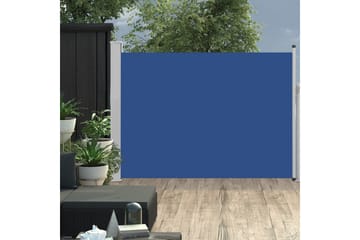 Uttrekkbar sidemarkise 100x500 cm blå - Hagemøbler - Solbeskyttelse - Markiser - Balkongmarkise