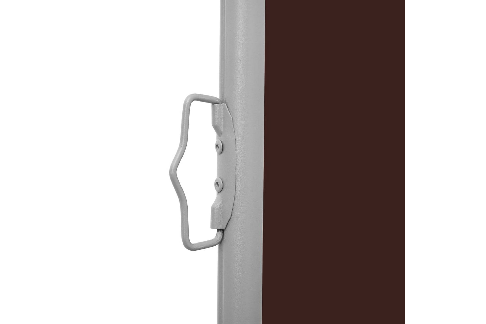 Uttrekkbar sidemarkise 100x500 cm brun - Hagemøbler - Solbeskyttelse - Markiser - Balkongmarkise