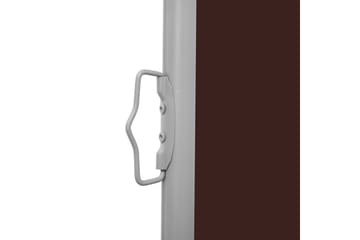 Uttrekkbar sidemarkise 100x500 cm brun - Hagemøbler - Solbeskyttelse - Markiser - Balkongmarkise