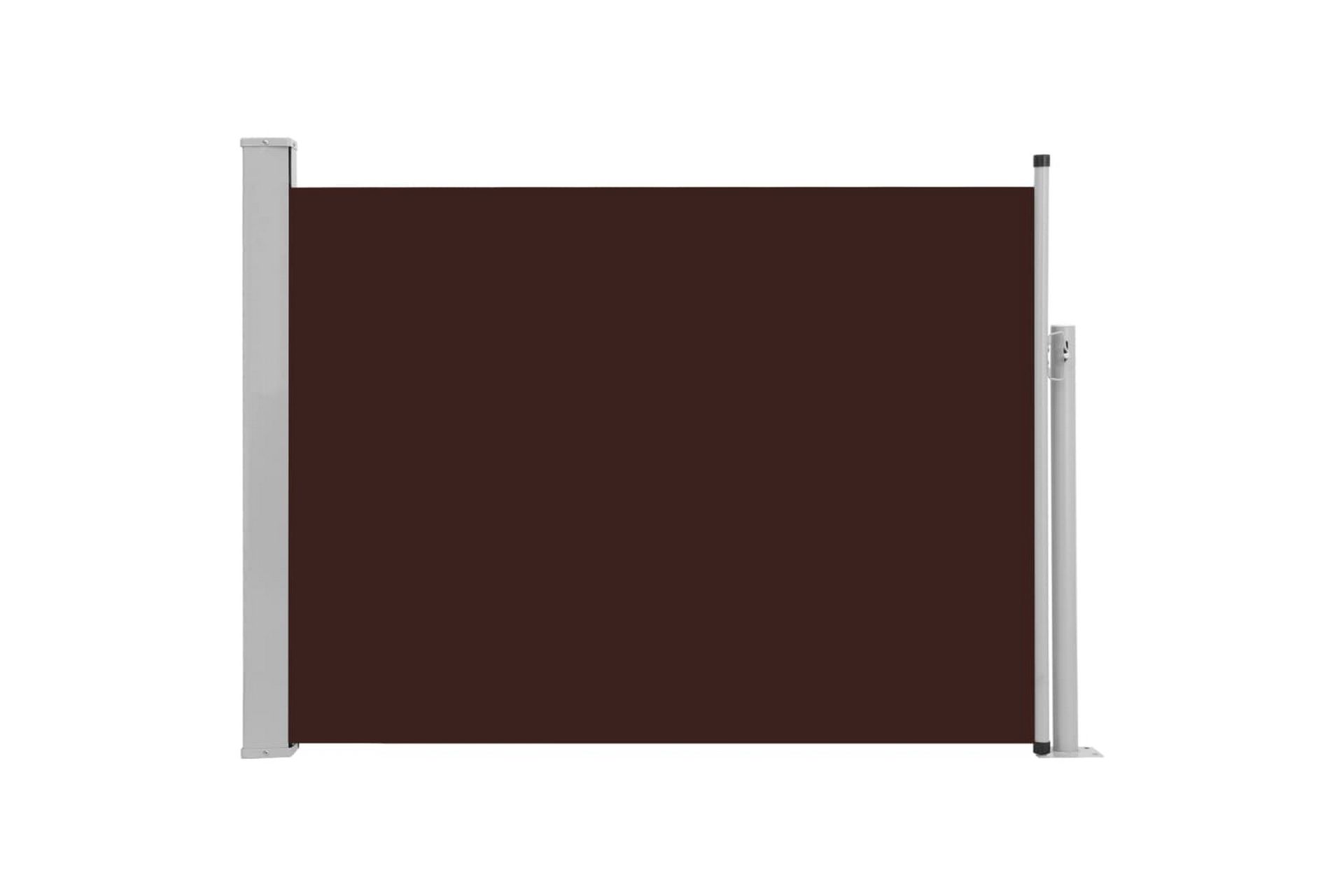 Uttrekkbar sidemarkise 100x500 cm brun - Hagemøbler - Solbeskyttelse - Markiser - Balkongmarkise
