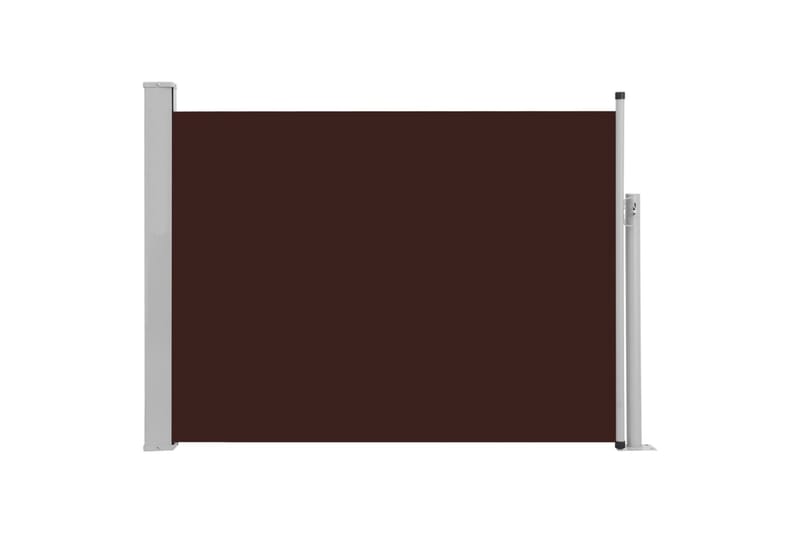Uttrekkbar sidemarkise 100x500 cm brun - Hagemøbler - Solbeskyttelse - Markiser - Balkongmarkise