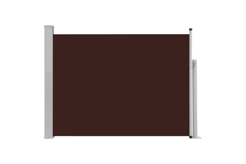 Uttrekkbar sidemarkise 100x500 cm brun - Balkongmarkise - Markiser - Sidemarkise - Balkongbeskyttelse