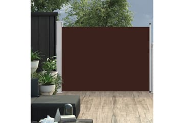 Uttrekkbar sidemarkise 100x500 cm brun - Hagemøbler - Solbeskyttelse - Markiser - Balkongmarkise