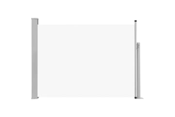Uttrekkbar sidemarkise 100x500 cm kremhvit - Hagemøbler - Solbeskyttelse - Markiser - Balkongmarkise