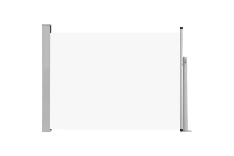 Uttrekkbar sidemarkise 100x500 cm kremhvit - Hagemøbler - Solbeskyttelse - Markiser - Balkongmarkise