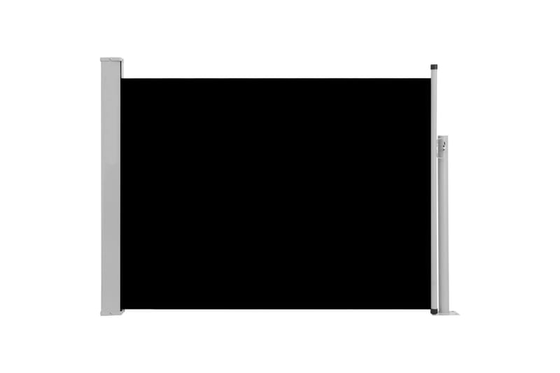 Uttrekkbar sidemarkise 100x500 cm svart - Svart - Hagemøbler - Solbeskyttelse - Markiser - Balkongmarkise