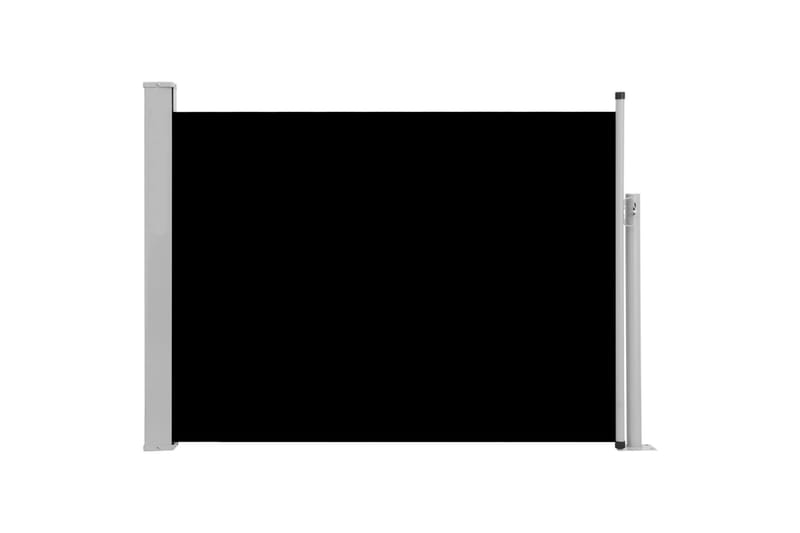 Uttrekkbar sidemarkise 100x500 cm svart - Svart - Balkongmarkise - Markiser - Sidemarkise - Balkongbeskyttelse