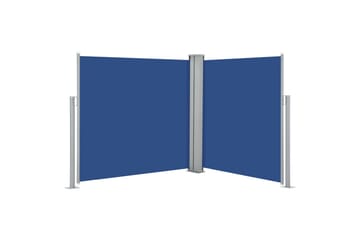 Uttrekkbar sidemarkise 100x600 cm blå - Hagemøbler - Solbeskyttelse - Markiser - Balkongmarkise