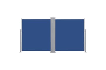 Uttrekkbar sidemarkise 100x600 cm blå - Hagemøbler - Solbeskyttelse - Markiser - Balkongmarkise