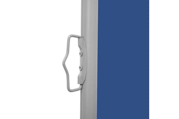Uttrekkbar sidemarkise 100x600 cm blå - Hagemøbler - Solbeskyttelse - Markiser - Balkongmarkise