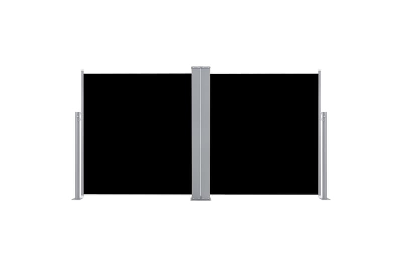 Uttrekkbar sidemarkise 100x600 cm svart - Balkongmarkise - Markiser - Sidemarkise - Balkongbeskyttelse