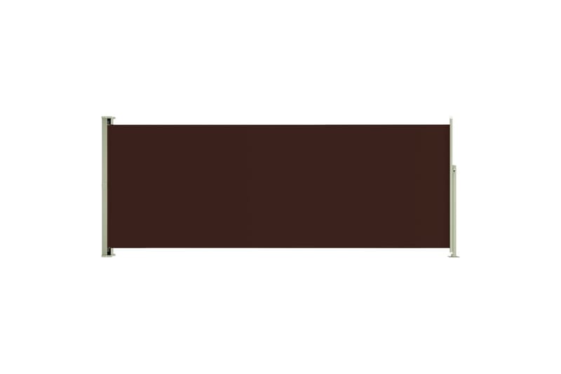 Uttrekkbar sidemarkise 117x300 cm brun - Brun - Balkongmarkise - Markiser - Sidemarkise - Balkongbeskyttelse