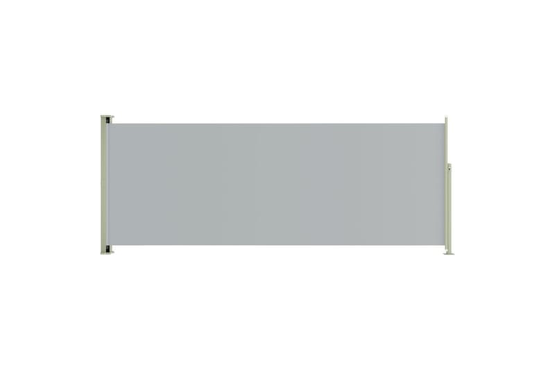 Uttrekkbar sidemarkise 117x300 cm grå - Grå - Balkongmarkise - Markiser - Sidemarkise - Balkongbeskyttelse