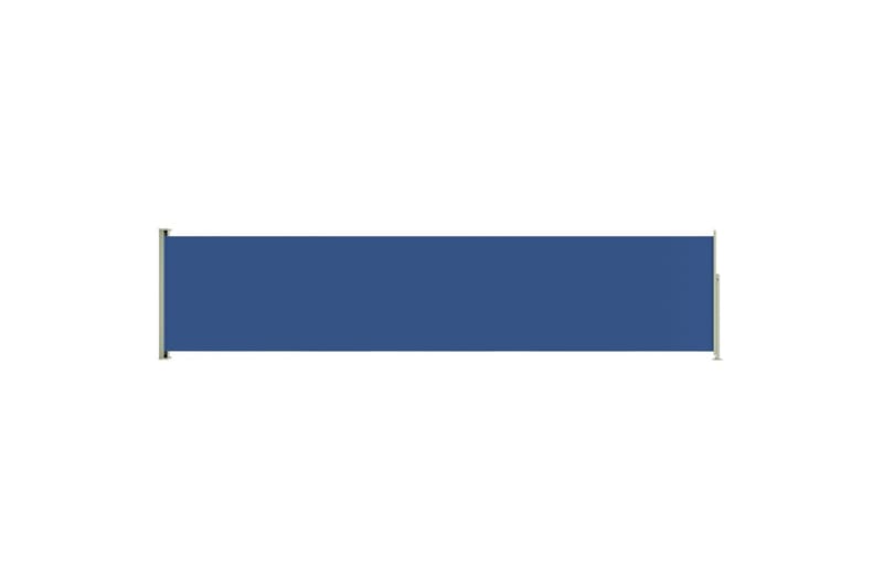 Uttrekkbar sidemarkise 117x500 cm blå - Blå - Balkongmarkise - Markiser - Sidemarkise - Balkongbeskyttelse