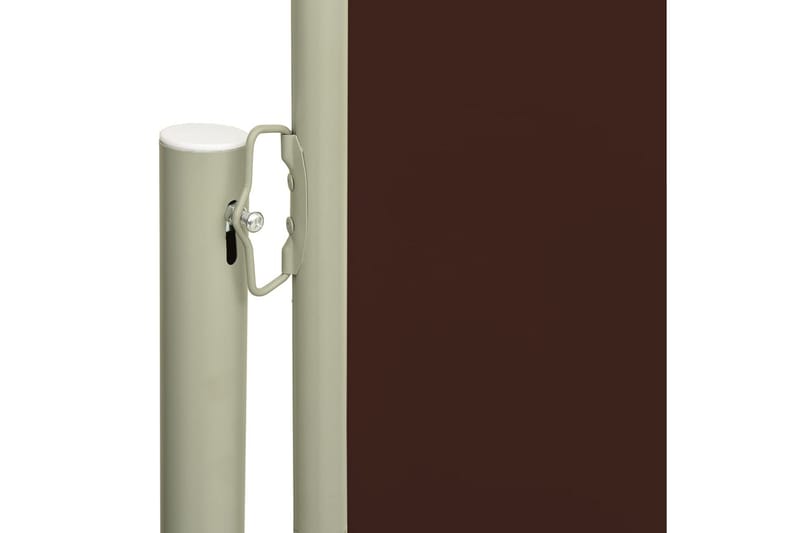 Uttrekkbar sidemarkise 117x500 cm brun - Brun - Balkongmarkise - Markiser - Sidemarkise - Balkongbeskyttelse