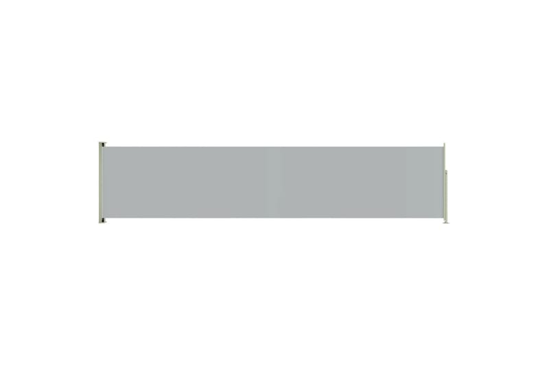 Uttrekkbar sidemarkise 117x500 cm grå - Grå - Balkongmarkise - Markiser - Sidemarkise - Balkongbeskyttelse