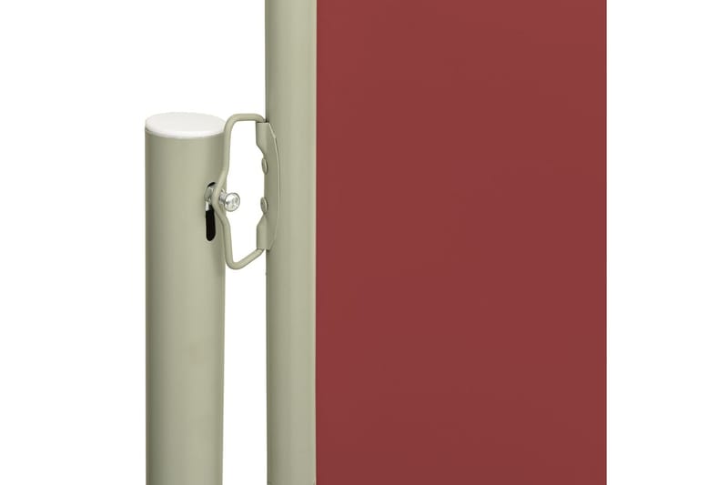 Uttrekkbar sidemarkise 117x500 cm rød - Rød - Balkongmarkise - Markiser - Sidemarkise - Balkongbeskyttelse