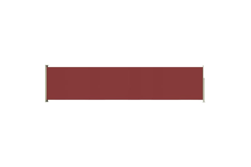 Uttrekkbar sidemarkise 117x500 cm rød - Rød - Balkongmarkise - Markiser - Sidemarkise - Balkongbeskyttelse