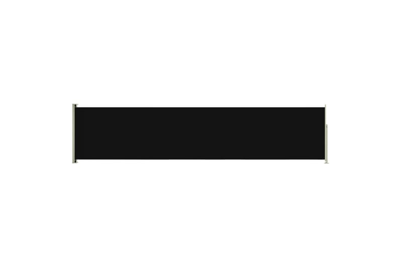 Uttrekkbar sidemarkise 117x500 cm svart - Svart - Balkongmarkise - Markiser - Sidemarkise - Balkongbeskyttelse