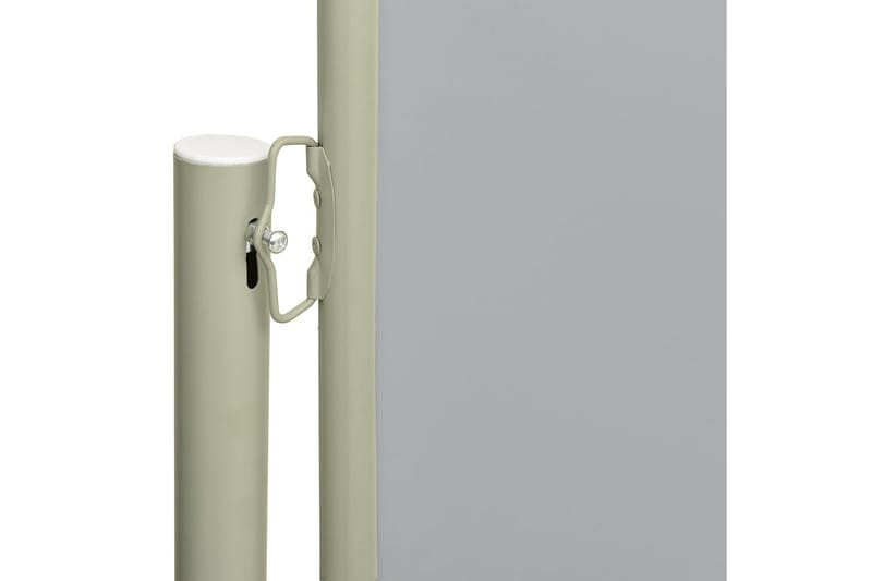 Uttrekkbar sidemarkise 117x600 cm grå - Grå - Hagemøbler - Solbeskyttelse - Markiser - Balkongmarkise