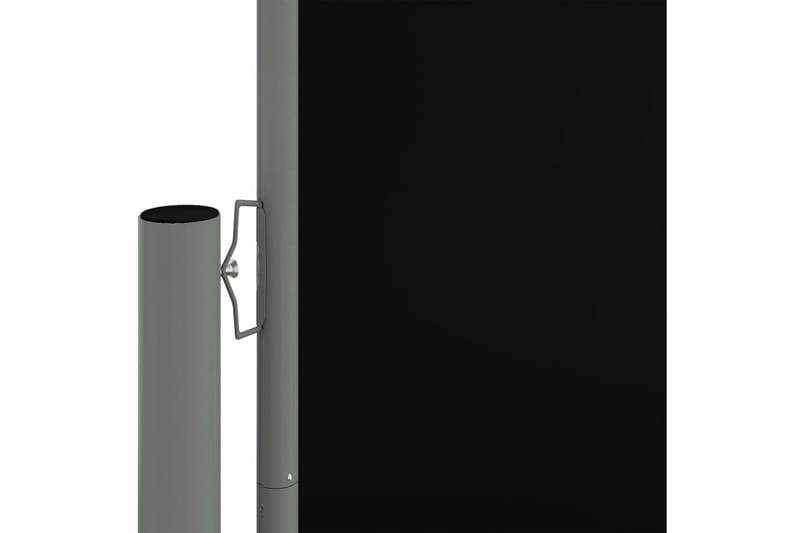 Uttrekkbar sidemarkise 117x600 cm svart - Svart - Balkongmarkise - Markiser - Sidemarkise - Balkongbeskyttelse