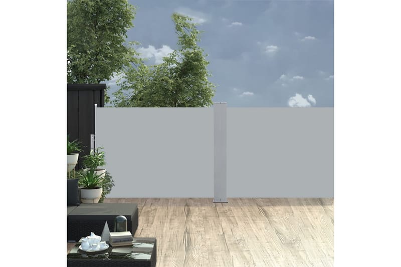 Uttrekkbar sidemarkise 120x1000 cm antrasitt - Hagemøbler - Solbeskyttelse - Markiser - Balkongmarkise