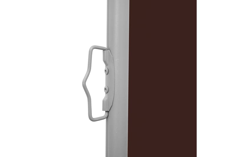 Uttrekkbar sidemarkise 120x1000 cm brun - Balkongmarkise - Markiser - Sidemarkise - Balkongbeskyttelse