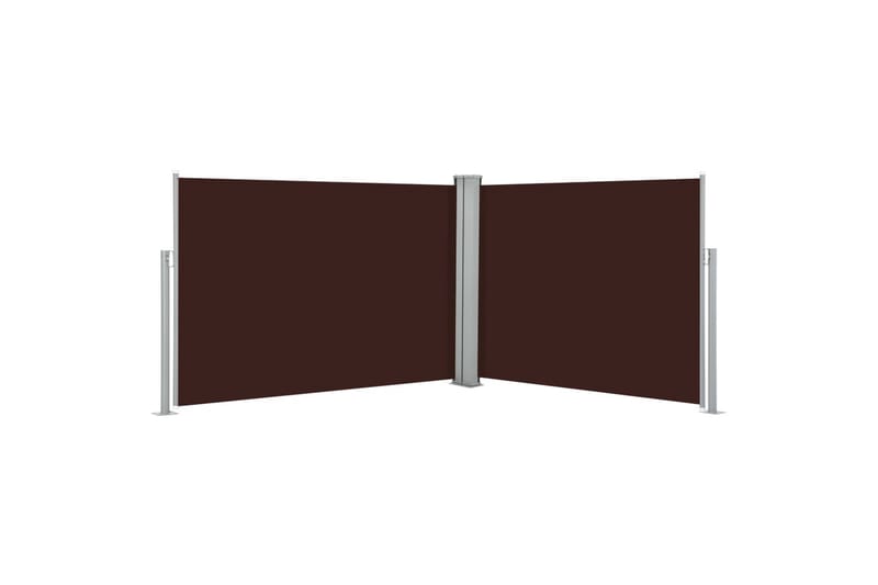 Uttrekkbar sidemarkise 120x1000 cm brun - Hagemøbler - Solbeskyttelse - Markiser - Balkongmarkise