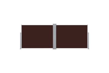 Uttrekkbar sidemarkise 120x1000 cm brun - Hagemøbler - Solbeskyttelse - Markiser - Balkongmarkise