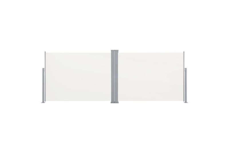 Uttrekkbar sidemarkise 120x1000 cm kremhvit - Balkongmarkise - Markiser - Sidemarkise - Balkongbeskyttelse